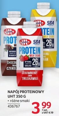 Napój proteinowy UHT Mlekovita 350g różne smaki promocja w Selgros