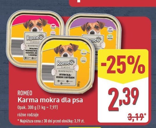 Karma dla psa cielęcina z warzywami Romeo (karma) promocja