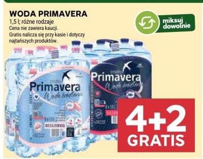 Woda Primavera 1,5 l różne rodzaje promocja w Stokrotka