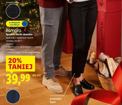 Spodnie damskie Esmara wąski krój z regularnym stanem promocja w Lidl