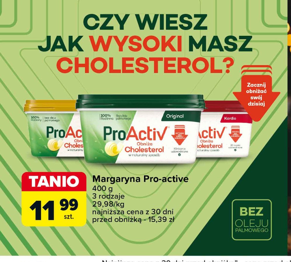 Margaryna Flora pro-activ o smaku masła promocja w Carrefour