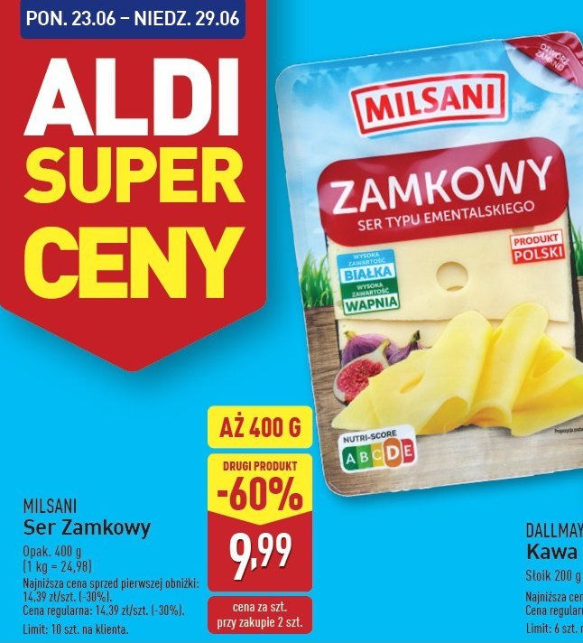Ser zamkowy Milsani promocja w Aldi