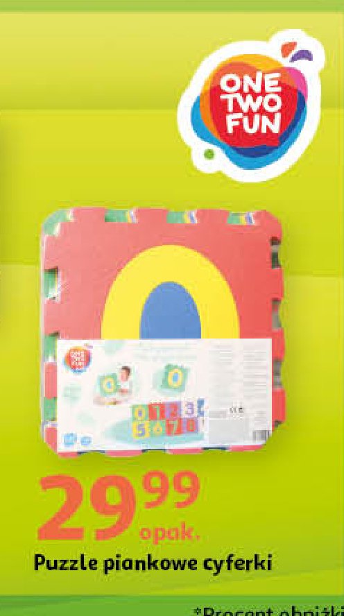 Puzzle piankowe cyferki One two fun promocja