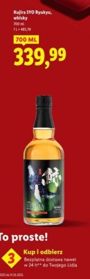 Whisky Kujira 5YO Ryukyu promocja w Lidl