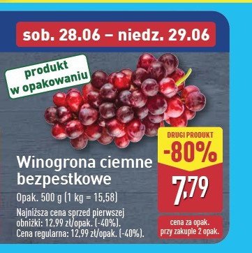 Winogrona ciemne promocja w Auchan