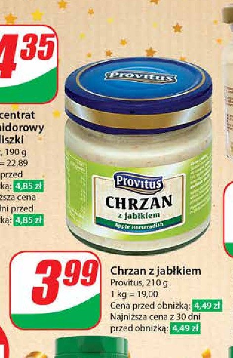 Chrzan z jabłkiem Provitus promocja