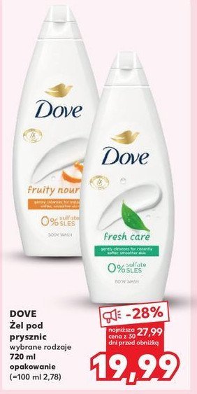 Żel pod prysznic fruity nourish Dove promocja