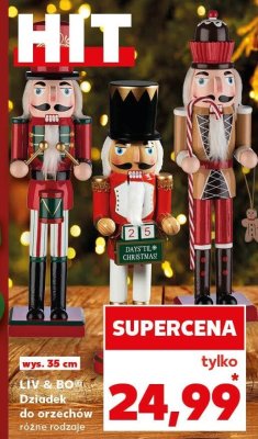 Dziadek do orzechów różne rodzaje LIV & BO wys. 35 cm promocja w Kaufland