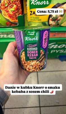 Danie Knorr Fusion Noodles Doner Kebab Taste promocja w Biedronka
