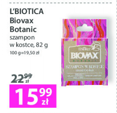 Szampon w kostce malina moroszka, baicapil i olej z róży Biovax botanic promocja