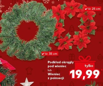 Wieniec z poinsecjii promocja w Kaufland