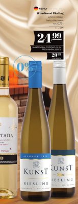 Wino Kunst Riesling białe 0,75l promocja w POLOmarket