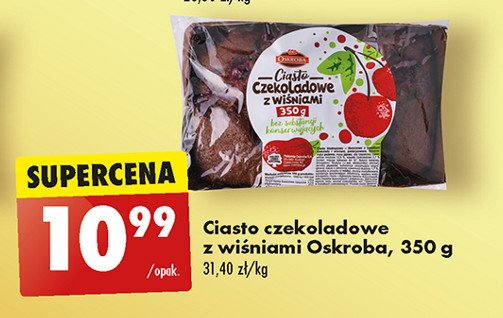 Ciasto czekoladowe z wiśniami Oskroba promocja w Biedronka