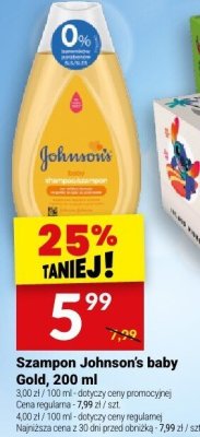 Szampon Johnson's baby Gold, 200 ml promocja w Twój Market