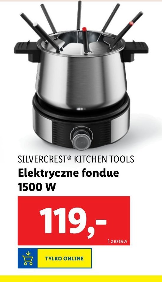 Zestaw do fondue 1500 w Silvercrest promocja w Lidl