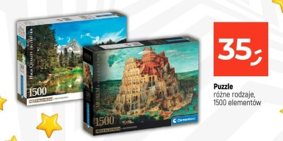 Puzzle różne rodzaje, 1500 elementów Clementoni promocja w Dealz