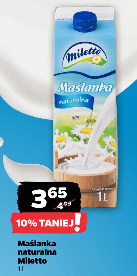 Maślanka naturalna Miletto promocja