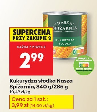 Kukurydza słodka  promocja w Biedronka