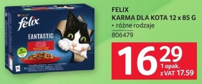 Karma dla kota FELIX 12 x 85 G promocja w Selgros