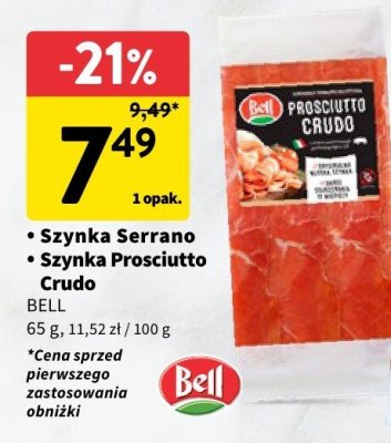 Szynka serrano Carrefour targ świeżości promocja w Intermarche