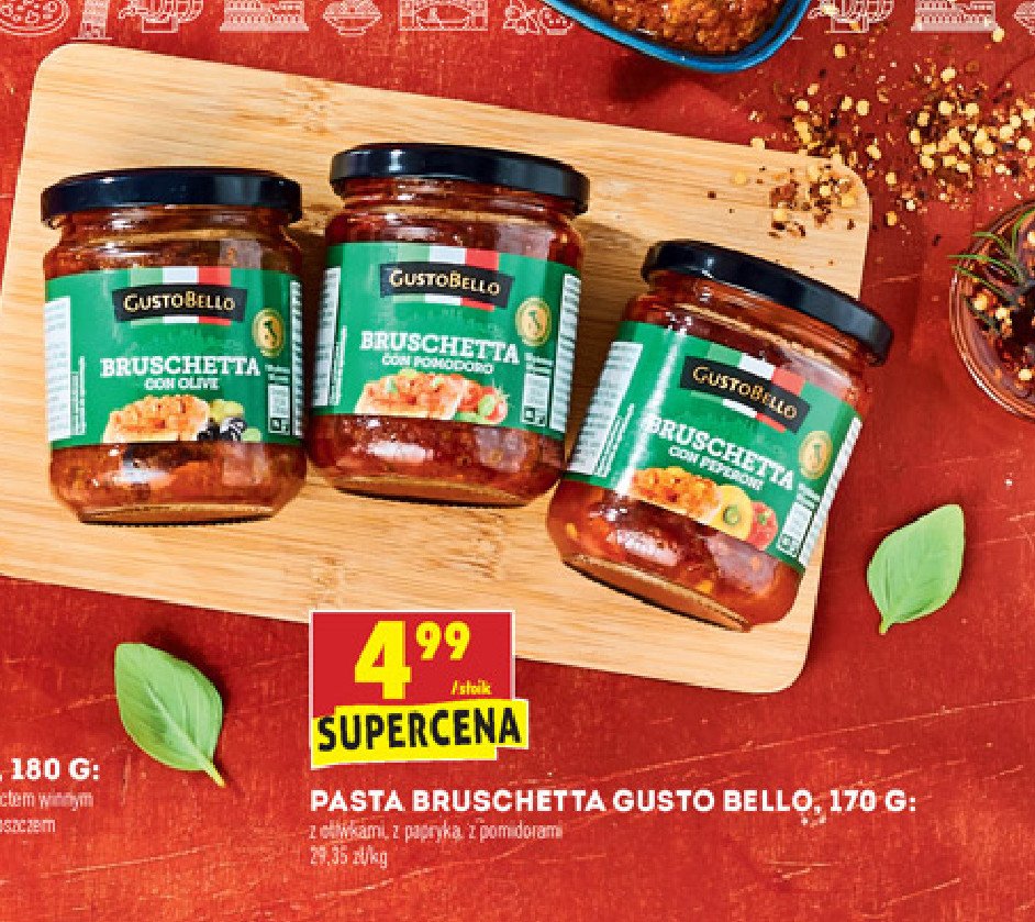 Bruschetta z pomidorami Gustobello promocja