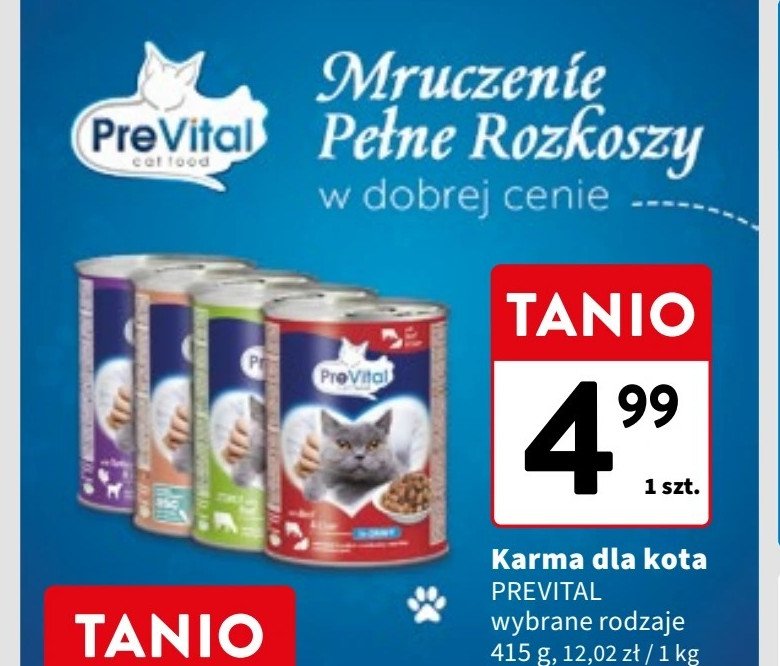 Karma dla kota z rybą Prevital promocja w Intermarche