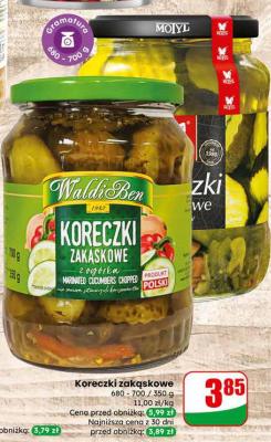 Ogórki zakąskowe  promocja w Dino