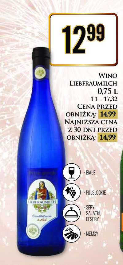 Wino Liebfraumilch blue promocja