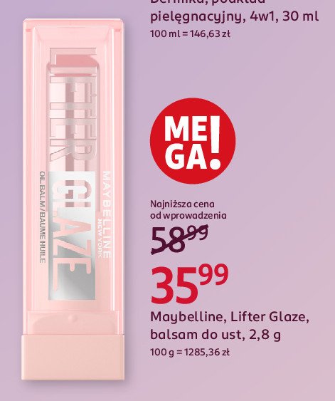 Balsam do ust 007 Maybelline lifter glaze promocja
