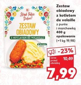 Kotlet de volaille z puree i marchewką K-classic stąd takie dobre! promocja