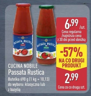 Passata Rustica z bazylią promocja w Aldi