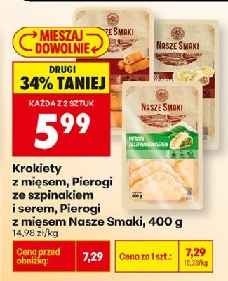 Pierogi z mięsem 400 g promocja w Biedronka
