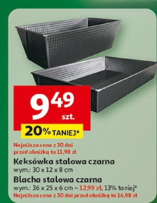 Blacha stalowa czarna wym.: 36 x 25 x 6 cm promocja w Auchan