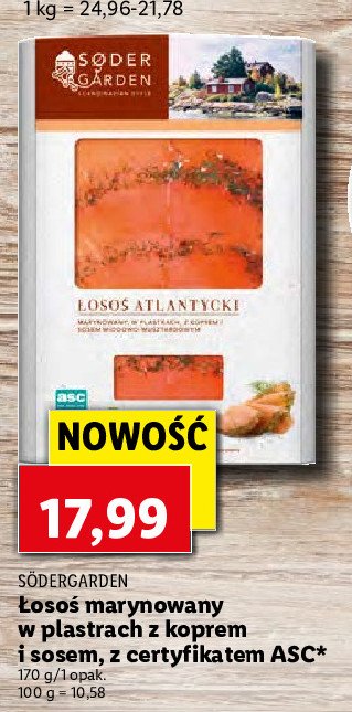 艁oso艣 atlantycki z koprem i sosem Sodergarden promocja
