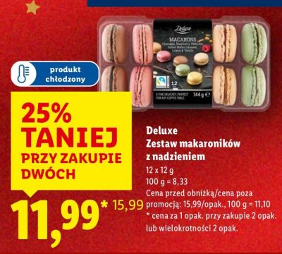Zestaw makaroników Deluxe z nadzieniem 12 x 12 g promocja w Lidl