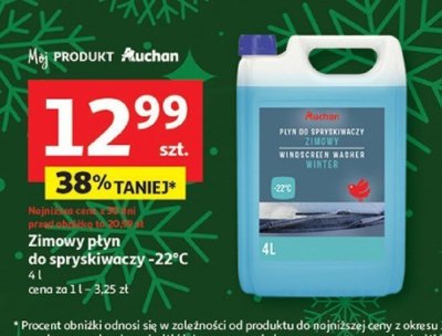 Zimowy płyn do spryskiwaczy -22°C 4l Auchan promocja w Auchan