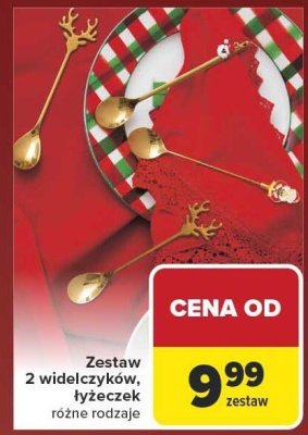 Zestaw 2 widelczyków i łyżeczek, różne rodzaje Carrefour promocja w Carrefour