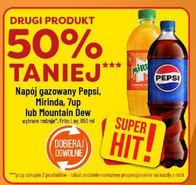 Napój gazowany Pepsi, Mirinda, 7up lub Mountain Dew promocja w POLOmarket