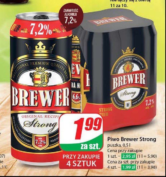 Piwo Brewer strong promocja