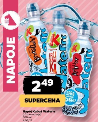 Napój Kubuś Waterrr (różne rodzaje) promocja w Netto