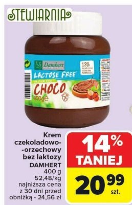 Krem czekoladowo-orzechowy bez laktozy DAMHERT promocja w Carrefour Market