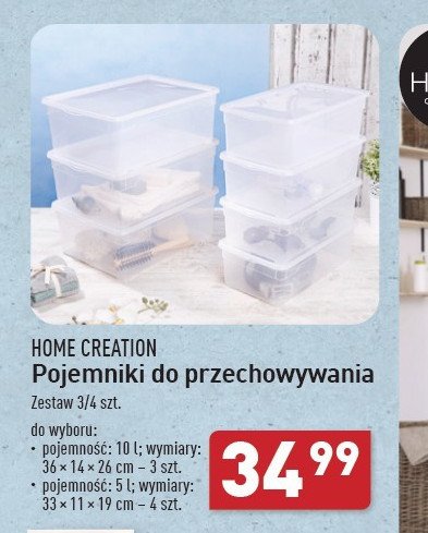 Pojemnik do przechowywania 5 l Home creation promocja w Aldi