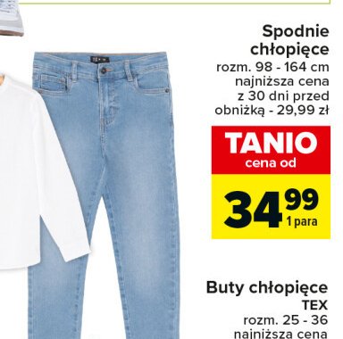 Spodnie jeans chłopięce 98-164 Tex promocja