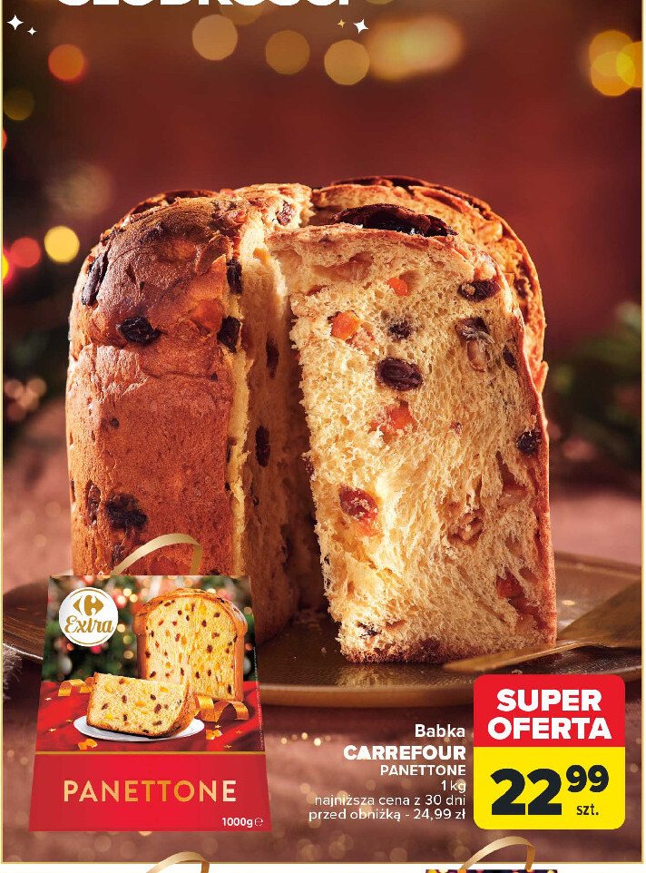 Babka panettone Carrefour extra promocja