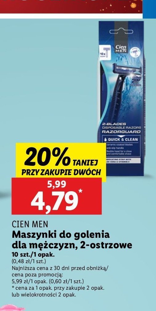 Maszynki Cien men promocja w Lidl