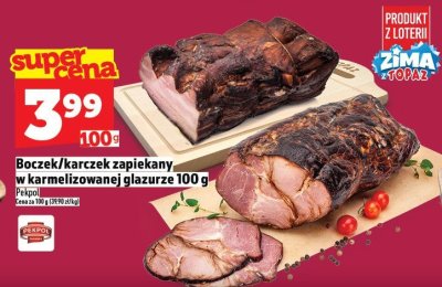 Boczek Boczek/karczek zapiekany w karmelizowanej glazurze 100 g promocja w TOPAZ