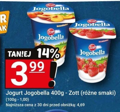 Jogurt Jogobella 400g - Zott (różne smaki) promocja w Hitpol