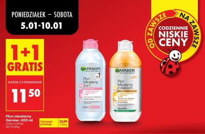 Płyn micelarny Garnier 3w1 promocja w Biedronka
