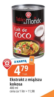 Ekstrakt z miąższu kokosa Lait de Coco promocja w Leclerc