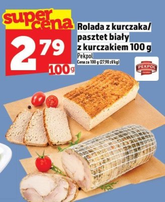 Rolada z kurczaka/pasztet biały z kurczakiem 100 g promocja w TOPAZ